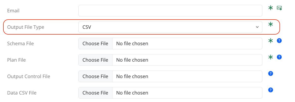 json output file